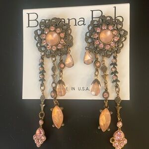 Vintage Banana Bib dangle pierced Earrings